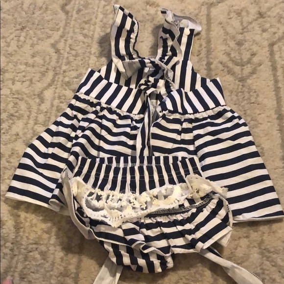 12-18 mo Navy striped summer set - Picture 4 of 4